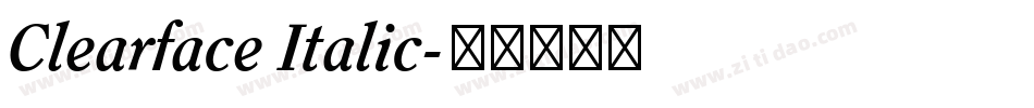 Clearface Italic字体转换